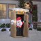 6' Gemmy Airblown Inflatable Animated Airblown Santa in Outhouse Yard Decoration 883153
